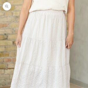 Tiered Gingham Skirt